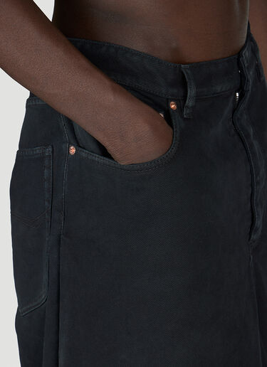 Balenciaga Double-Front Draped Denim Jeans Black bal0154005