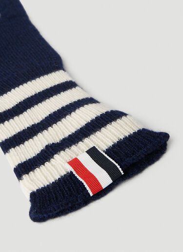 Thom Browne Four Bar Stripe Gloves Navy thb0151026