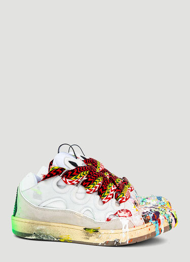 Lanvin X Gallery Dept. Splatter Curb Sneakers White lag0146017