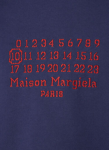 Maison Margiela Logo Hooded Sweatshirt Purple mla0143010