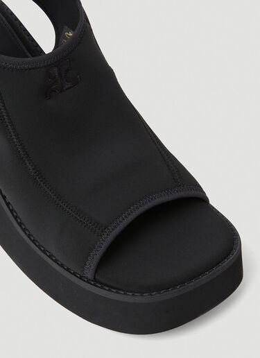 Courrèges Wave Platform Sandals Black cou0253008