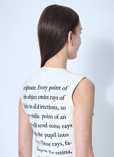 JW Anderson Text Print Satin Top Ivory jwa0260002