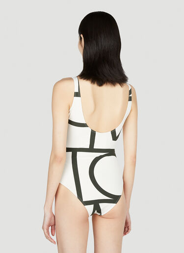 TOTEME Monogram Swimsuit White tot0252020