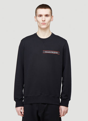 Alexander McQueen Logo Tape Sweatshirt Black amq0144006
