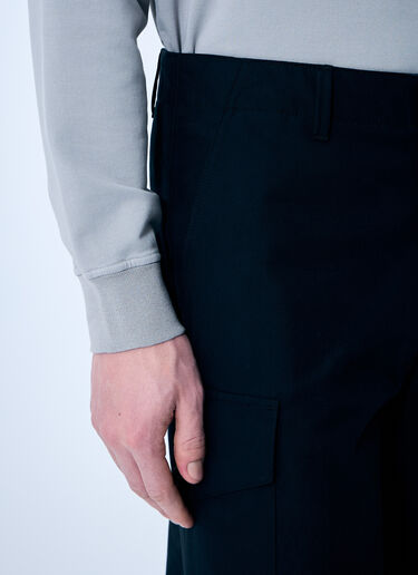 Stone Island Ghost Cotton Pants With Logo Patch Black sto0160018