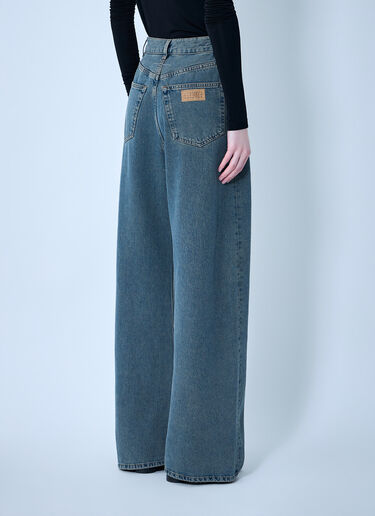 MM6 Maison Margiela Wide-Leg Patch Pocket Jeans Blue mmm0264011