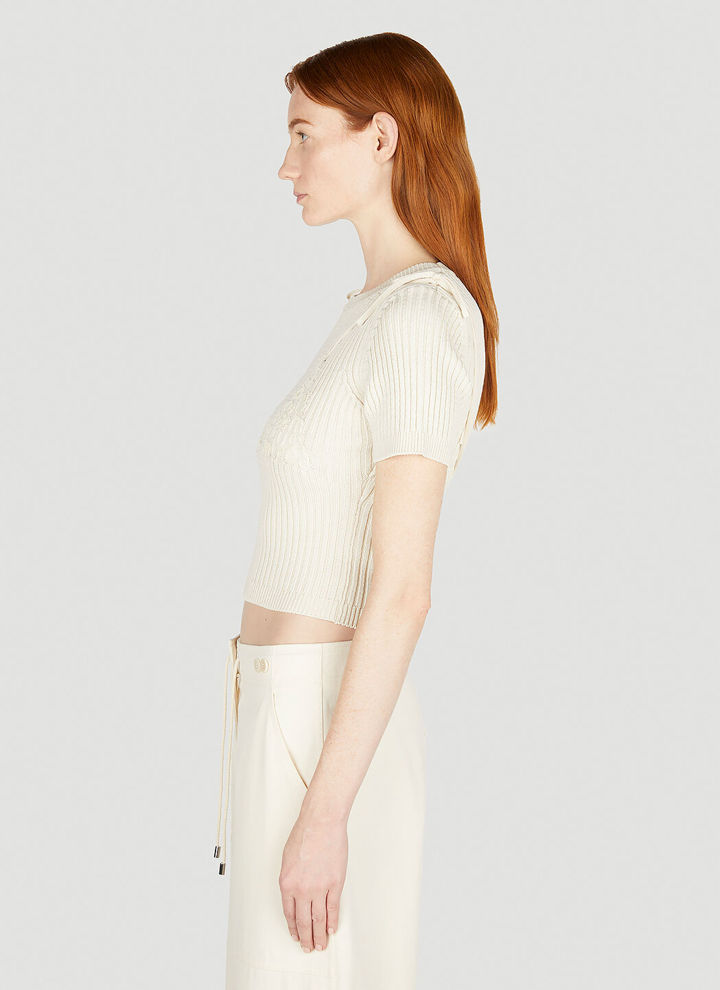 Jacquemus La Maille Bikini Top in Natural | LN-CC