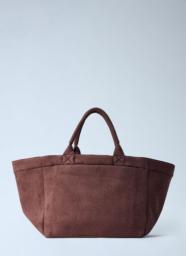 GANNI XXL Reversible Tote Bag Brown gan0265031