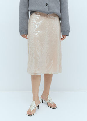 Gucci Sequin-Embroidered Tulle Skirt Blue guc0259001