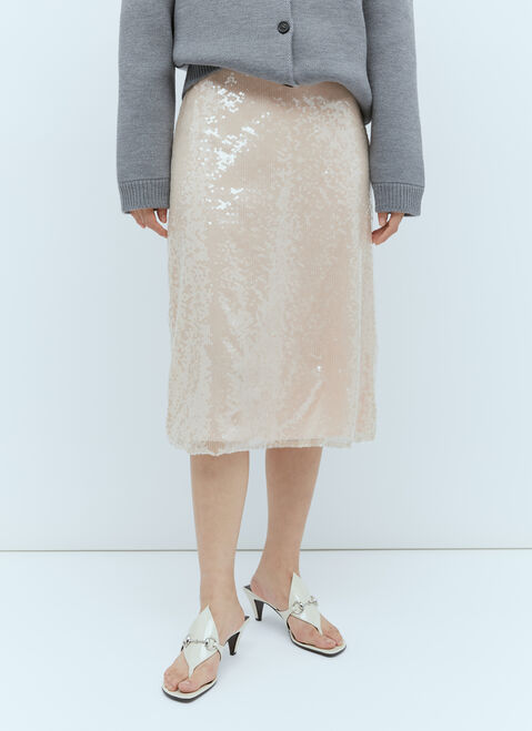 VETEMENTS Sequin-Embroidered Tulle Skirt Black vet0254015