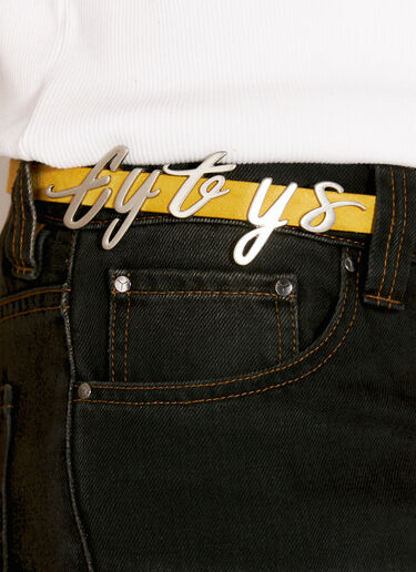 Eytys Logo Hardware Belt Yellow eyt0356019