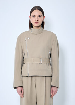 Bottega Veneta Compact Cotton Blouson Brown bov0259009