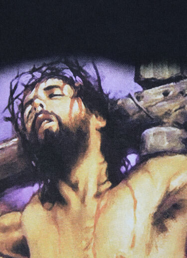 Jesus Motif T-Shirt Badfriend Jesus Motif T-Shirt Black bad0162006