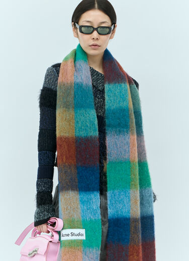 Acne Studios 马海毛格纹围巾 彩色 acn0255022