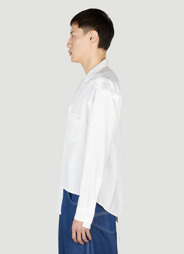 Sulvam Open Collar Shirt White sul0152001