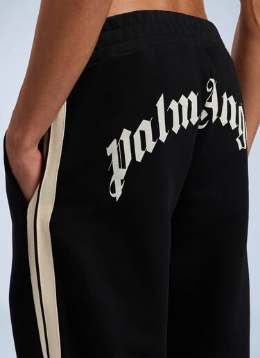 Curved Logo Track Sweatpants Palm Angels Curved Logo Track Sweatpants Black pma0162021