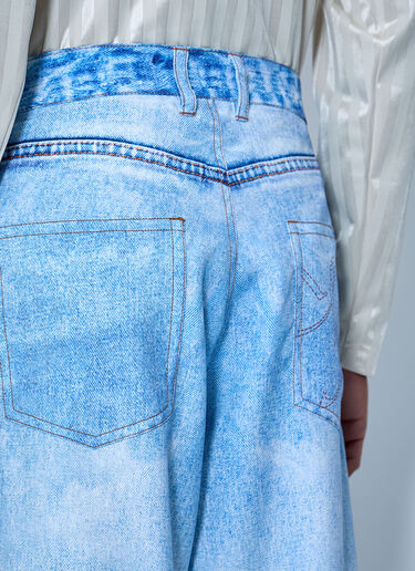 Metalwood Wide-Leg Denim Trousers Blue met0164012