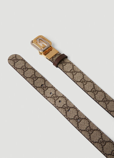 Gucci Reversible Logo Motif Interlocking G Belt Beige guc0151101