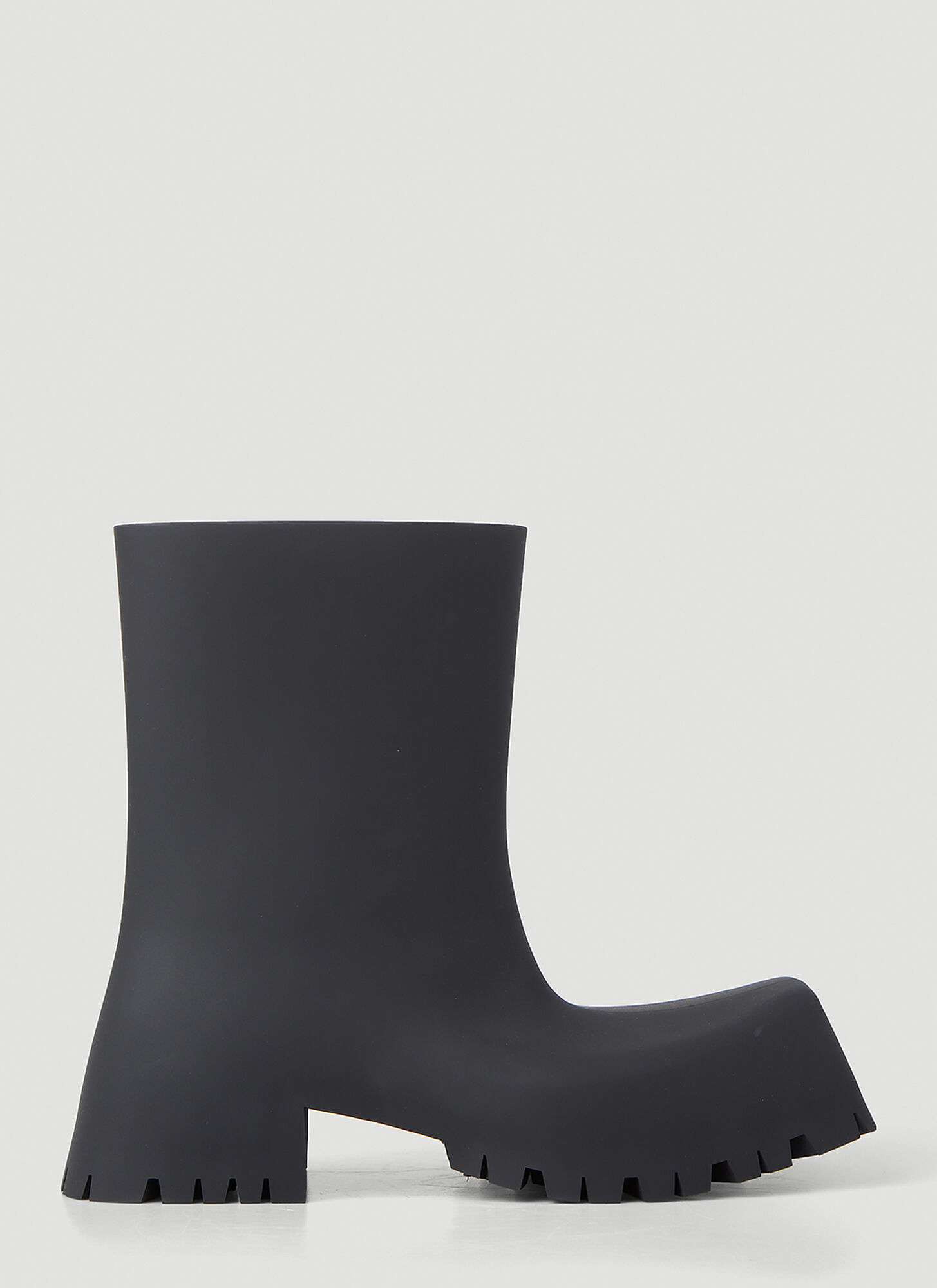 Balenciaga Trooper Rubber Ankle Boots In Black