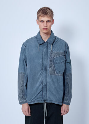 Stone Island Washed Overshirt with Drawstring Hem Blue sto0165070
