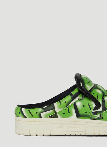 Acne Studios Face Print Slip On Sneakers Green acn0247026