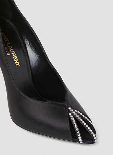 Saint Laurent Alix Embellished High Heel Shoes Black sla0252037