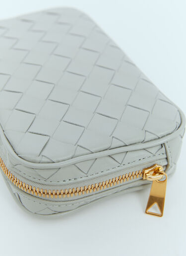 Bottega Veneta 小号 Intrecciato 拉链小袋 灰色 bov0254019