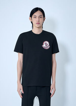 Moncler Embroidered Logo T-Shirt Black mon0164030
