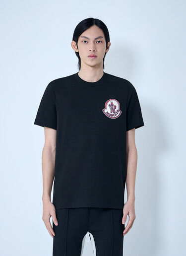 Moncler Embroidered Logo T-Shirt Black mon0164030