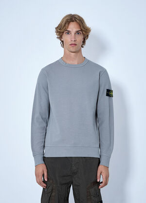Stone Island Crewneck Sweatshirt with Sleeve Logo Patch Grey sto0165017