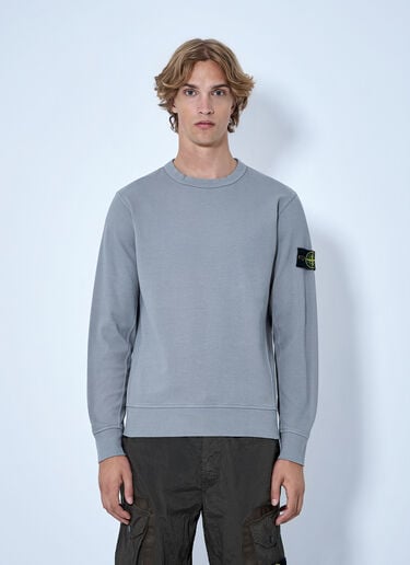 LN-CC® - Stone Island: Crewneck Sweatshirt with Sleeve Logo Patch - Grey Stone Island Crewneck Sweatshirt with Sleeve Logo Patch Grey sto0165017