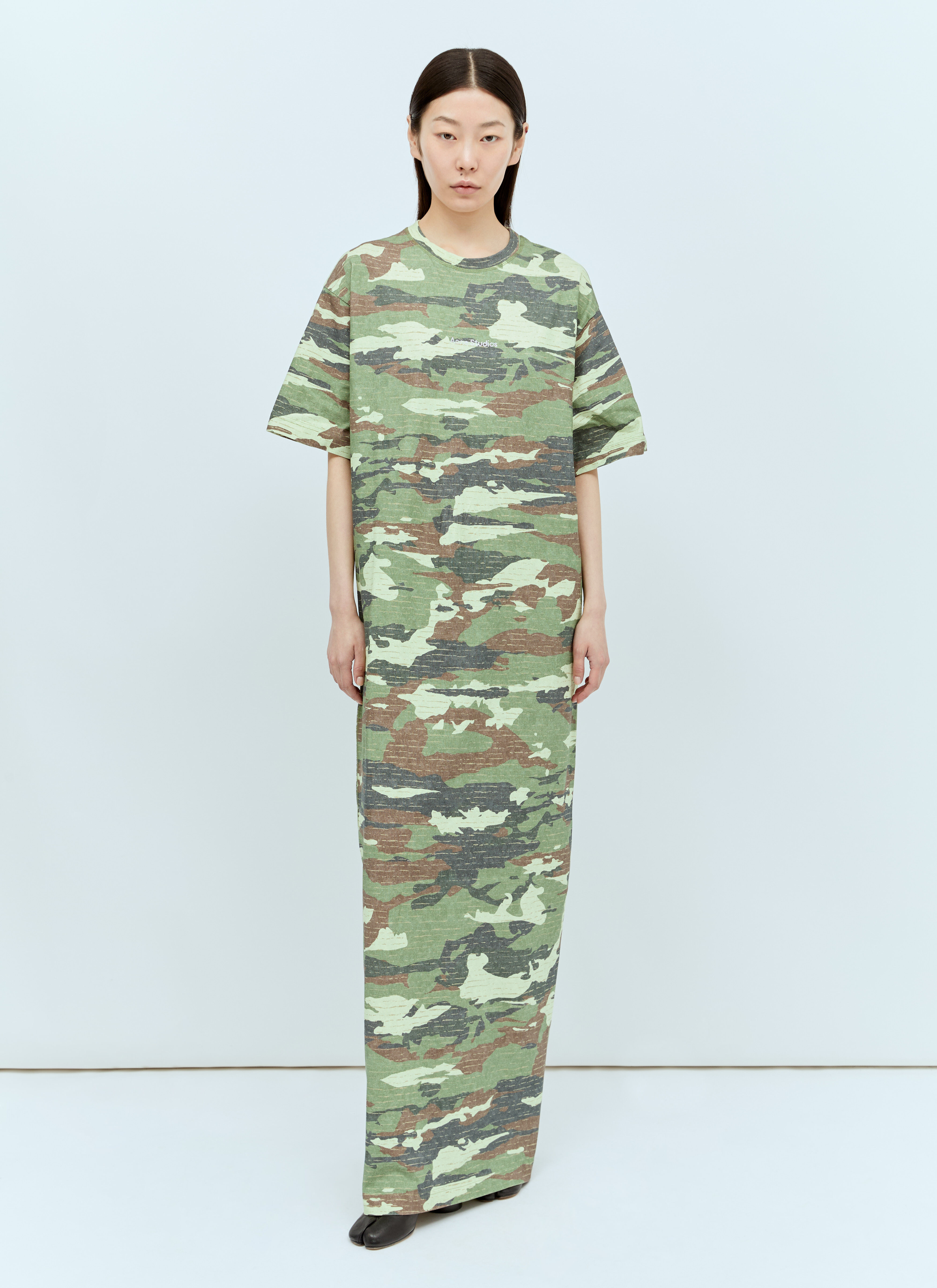 Acne Studios Camo Maxi Dress Multicolour acn0256036