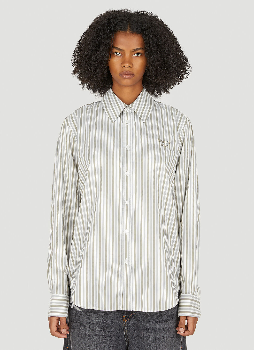 Rose striped shop shirt