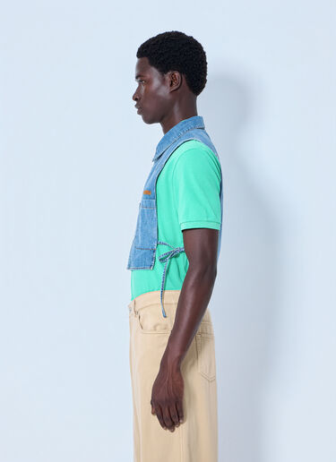 LN-CC® - Miu Miu: Cropped Chambray Tie Shirt - Light Blue Miu Miu Cropped Chambray Tie Shirt Light Blue miu0165012