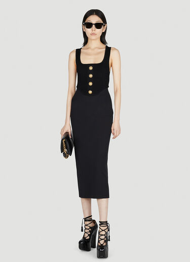 Balmain 코르셋 탑 블랙 bln0252001