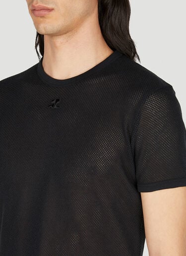 Courrèges Mesh T-Shirt Black cou0152009