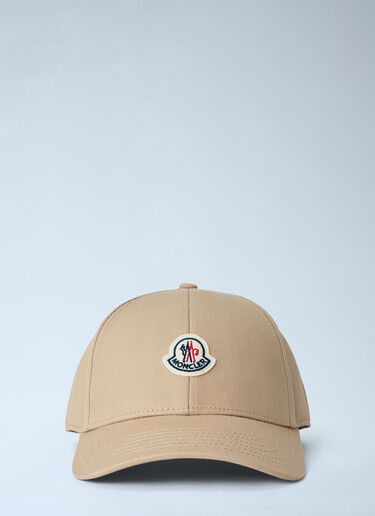LN-CC® - Moncler: Logo Embroidered Cap - Beige Moncler Logo Embroidered Cap Beige mon0165055