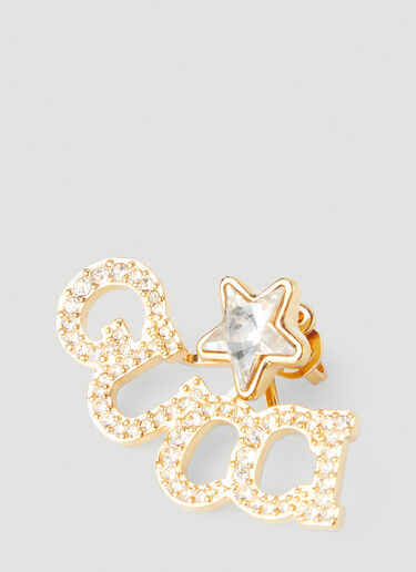 Gucci Logo Script Single Earring Gold guc0247161