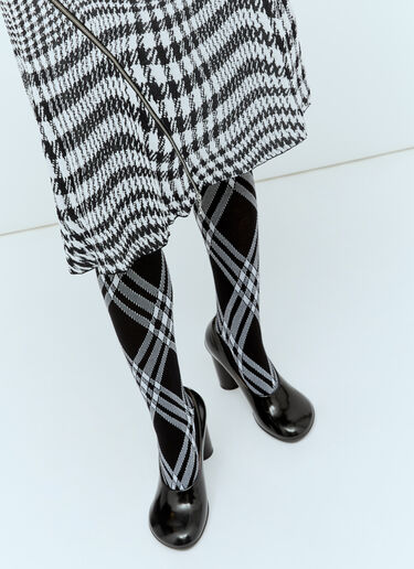 Burberry 뒤틀린 하운드투스 미디 원피스 그레이 bur0255032