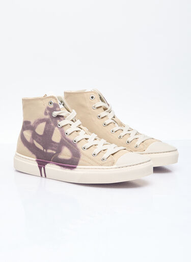 Vivienne Westwood Plimsoll High-Top Sneakers Beige vvw0156013