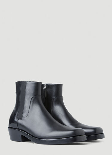 Orient Katedral Cyclops Raf Simons Unisex Western Ankle Boot in Black | LN-CC®