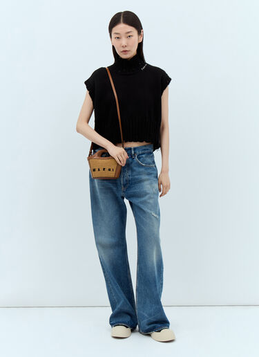 Marni Tropicalia Micro Tote Bag Brown mni0244013