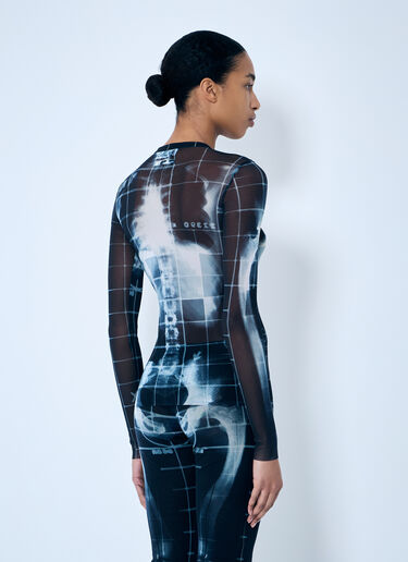 Jean Paul Gaultier Squeletor Mesh Top Blue jpg0259005