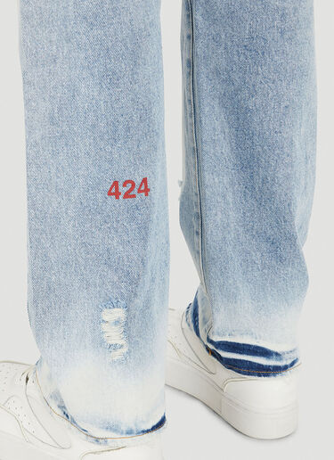 424 Baggy Straight Leg Jeans Blue ftf0148009