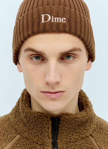 Dime Classic Fold Beanie Hat Brown dmt0154026