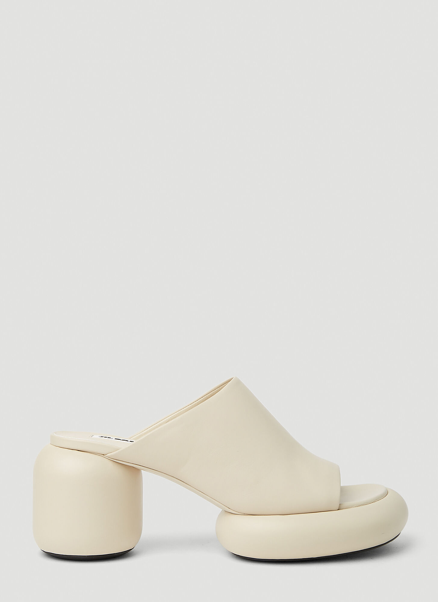 Jil Sander Block-heel Slip-on Mules In White