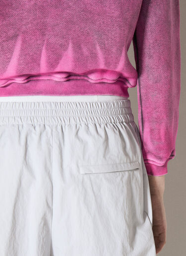 Alexander Wang Shrunken Zip-Up Hooded Sweatshirt Pink awg0255015