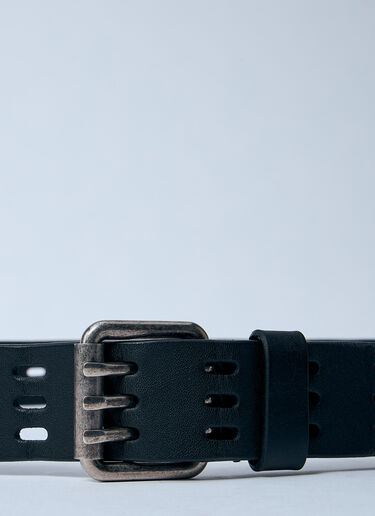 Saint Laurent Leather Motorcycle Belt Brown sla0159033