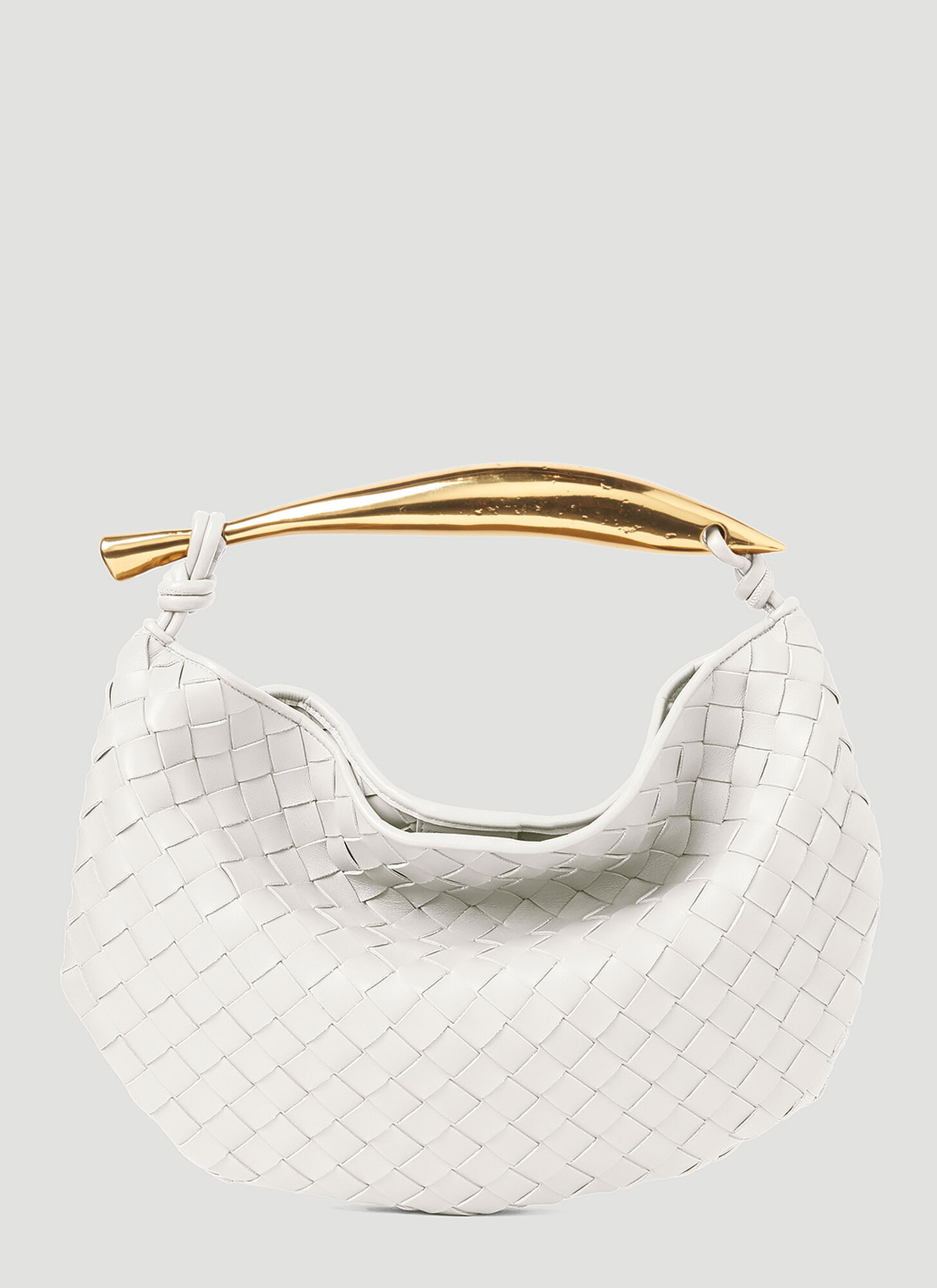 Bottega Veneta Sardine Handbag In White