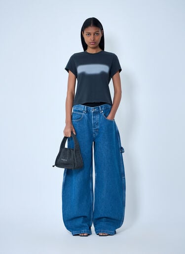 Alexander Wang Cotton Jersey Logo T-Shirt Dark Grey awg0263016